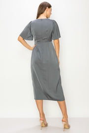 Shoulder Shirring Dress l ABDD0171