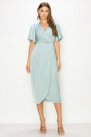 Shoulder Shirring Dress l ABDD0171