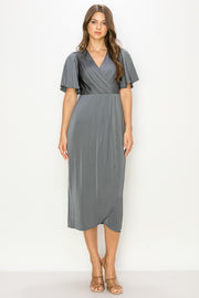 Shoulder Shirring Dress l ABDD0171