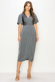 Shoulder Shirring Dress l ABDD0171