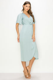 Shoulder Shirring Dress l ABDD0171