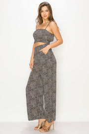 Cropped Cami top and Wide leg pants set / ABDT0105 ABDB0105