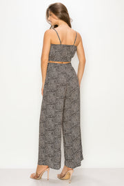 Cropped Cami top and Wide leg pants set / ABDT0105 ABDB0105